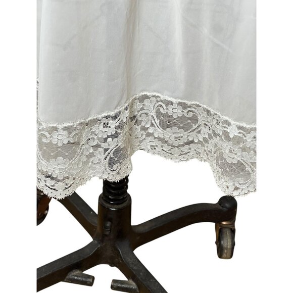 1950s white peignoir 2 pce set nightgown and robe by Rogers Size S - Picture 7 of 10